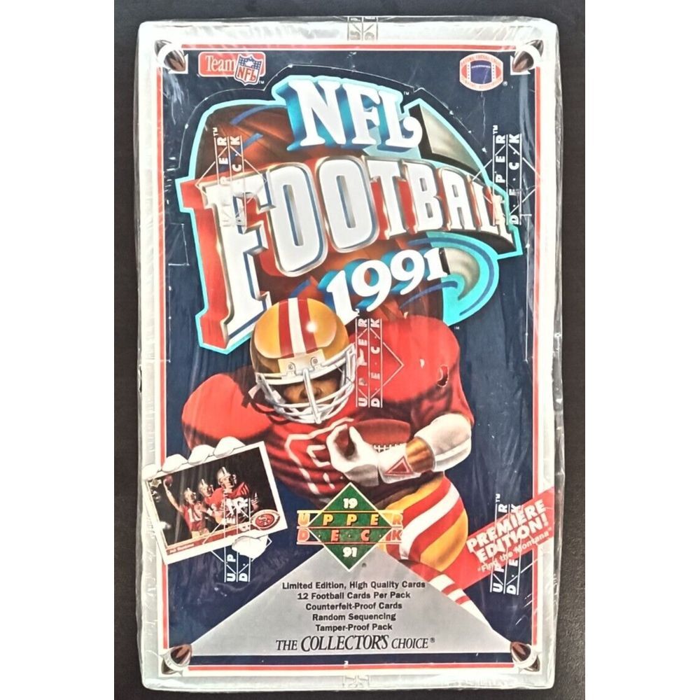 1991 Upper Deck Football Wax Pack Box Incomplete